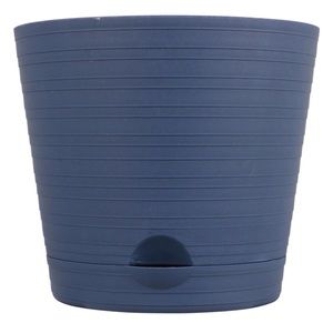 Round plastic planters 6 pc color navy blue